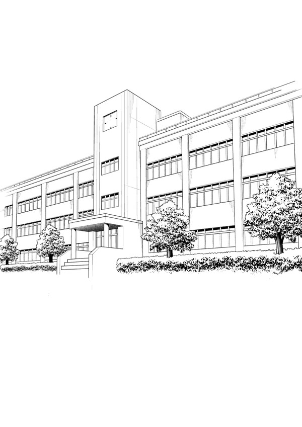 漫画背景フリー素材 学校編