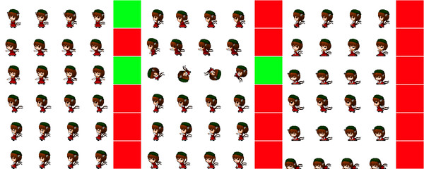 橙：サイドビュー素材