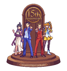 祝・逆転裁判15周年！ 記念ドット絵
