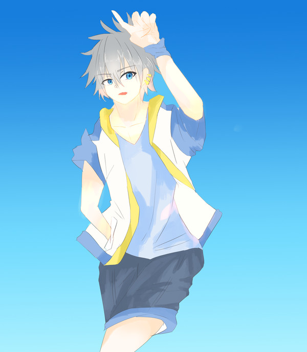 銀髪男子