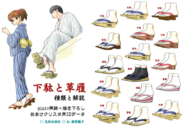 【COMITIA120】「下駄と草履 種類と解説」 - 1/3