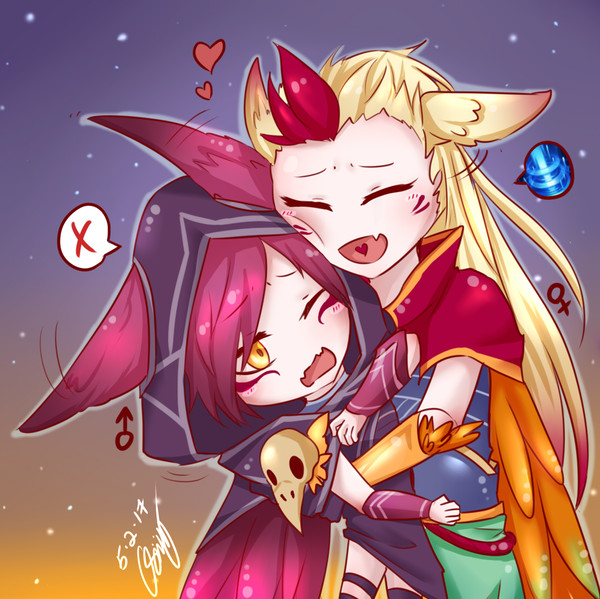 Genderbend XayahRakan 性转 剎雅銳空