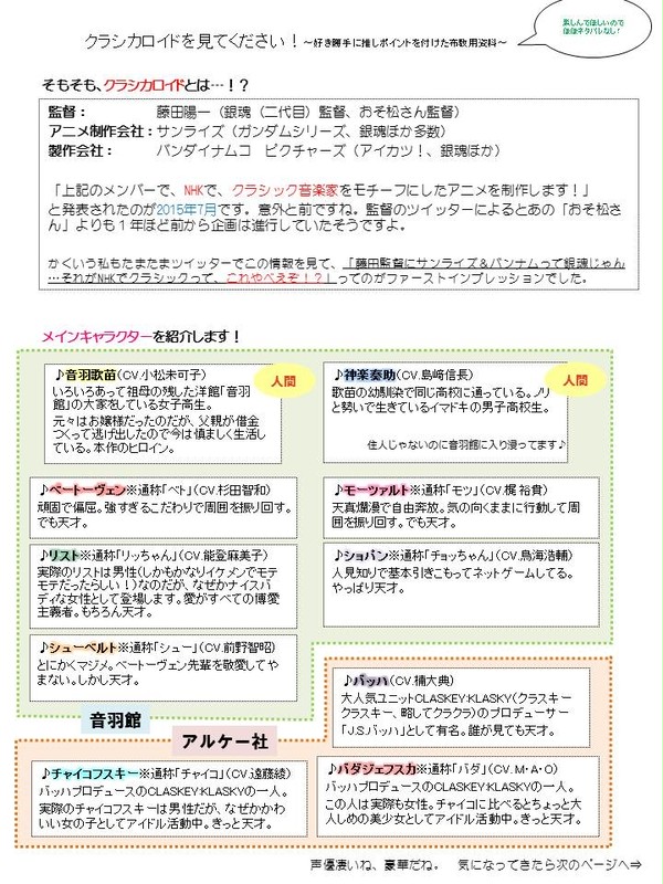 クラシカロイドを見てください資料