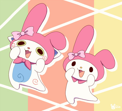 コマメロディとマイメロディ