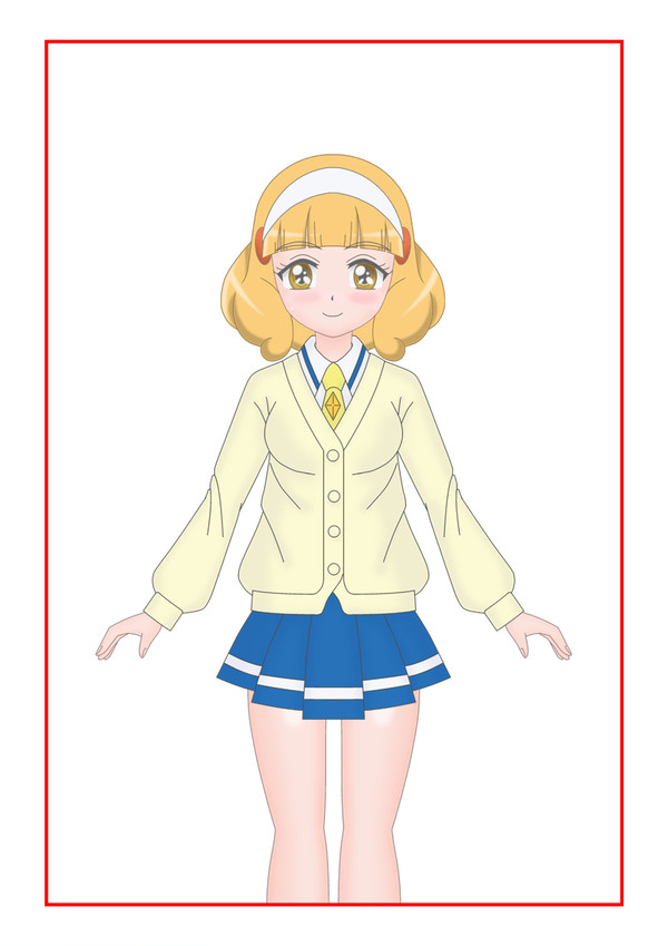 立ち絵練習・黄瀬やよい(制服バージョン)
