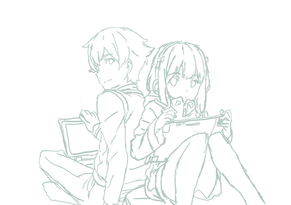 正宗と紗霧を描いてみた～