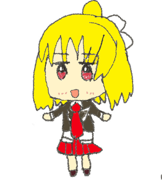 あんハピ♪のはなこを指で描きました...