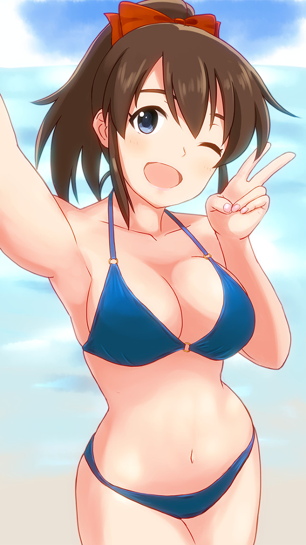 波打ち際セルフィー