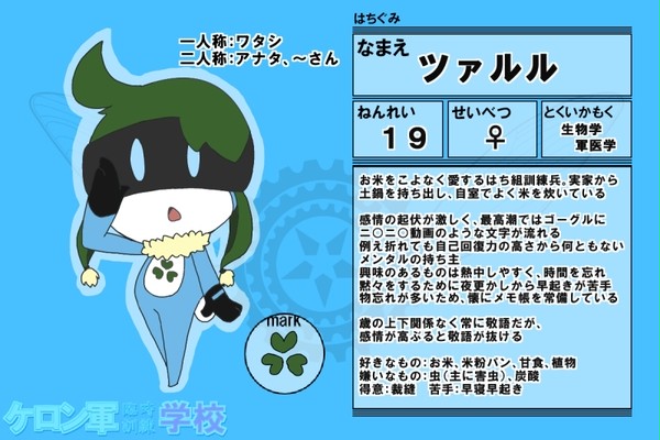 【ケロ軍学】ツァルル【はち組】
