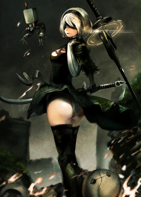 厚塗りで２B