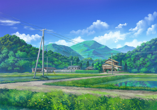 田んぼのある風景 - 1/1