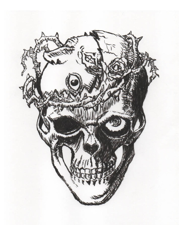 筆ペン描きの練習絵