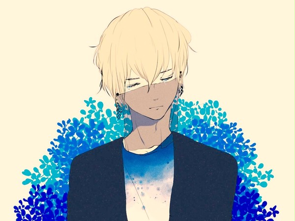 青い