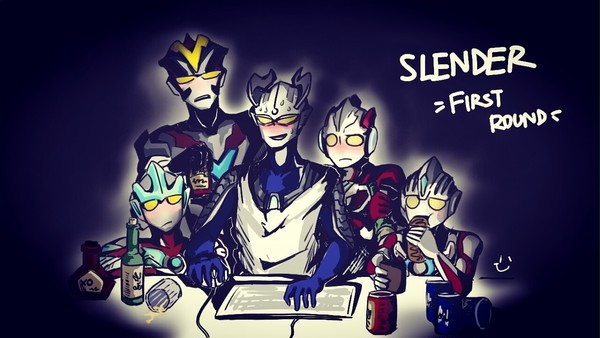 drunk ultraman playing SLENDER