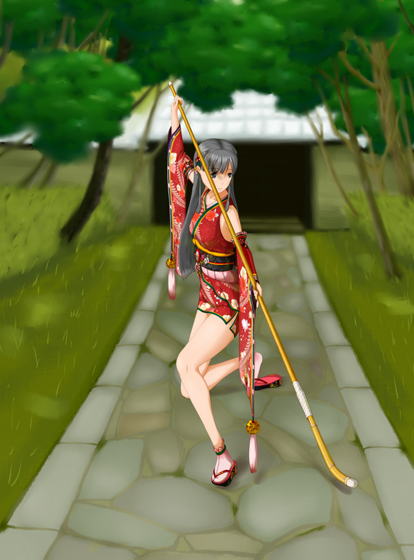 薙刀持った小早川紗枝はん
