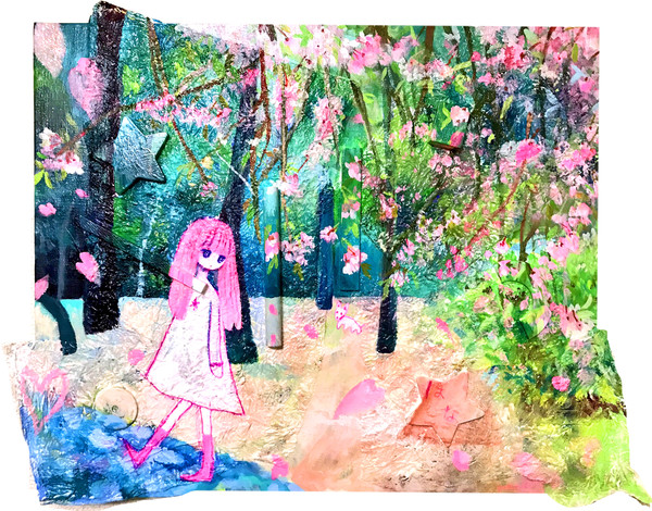 桜吹雪のあと