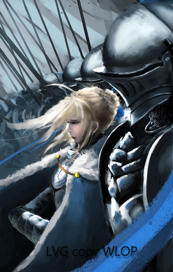 临摹 WLOP  Saber 作品
