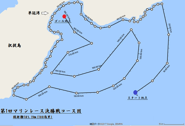 第1回マリンレース決勝戦コース図