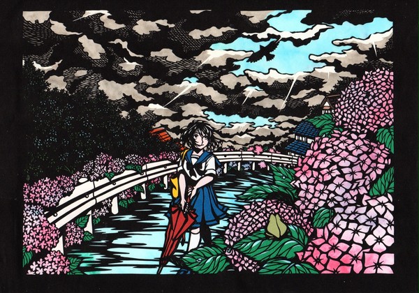 雨上がりと紫陽花