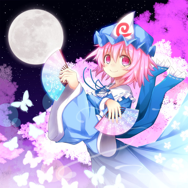 桜と月と幽々子