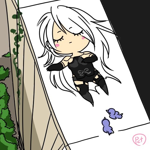 A2と鳥さん&タイトル未定の漫画(ネーム:途中)