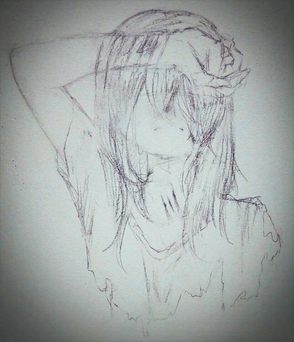 落書き女の子