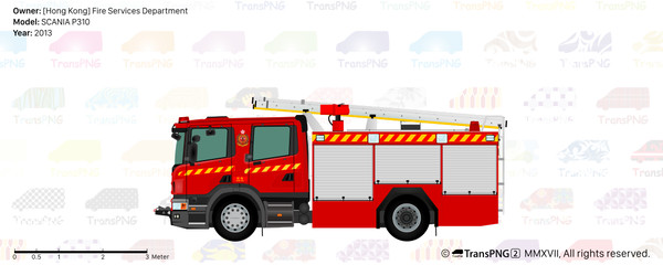 香港消防処 ポンプ車 SCANIA P310 消防車