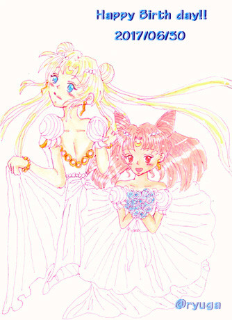 2017/6/30うさぎ＆ちびうさお誕生日おめでとう