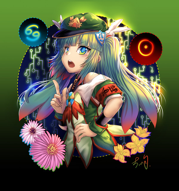 【超簡單背景&特效講座】【366日誕生絵】7月1日·りいん畫語