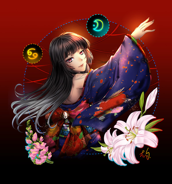 【超簡單背景&特效講座】【366日誕生絵】7月2日·りいん畫語