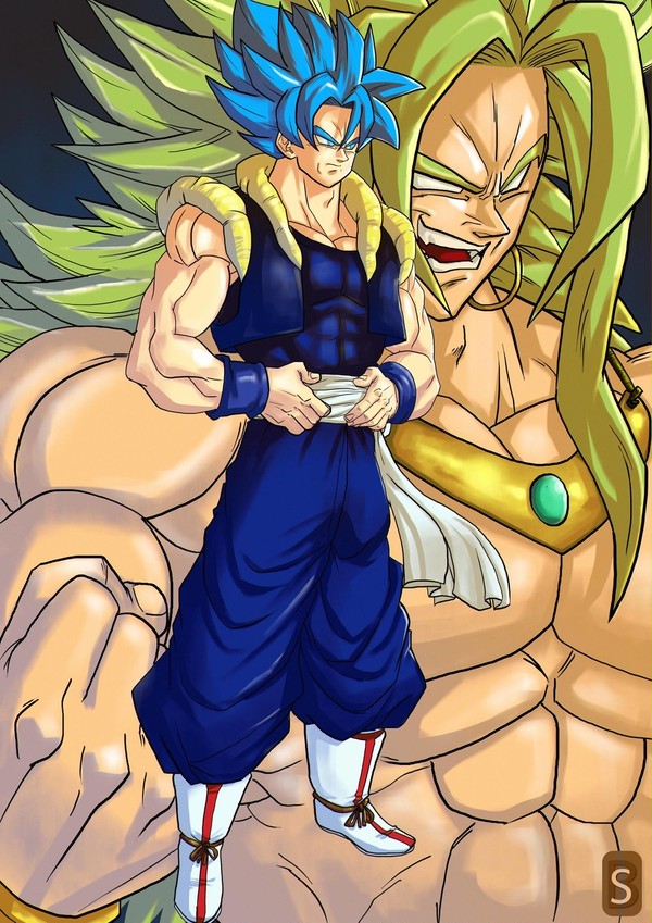 Blue Gogeta vs God Broly