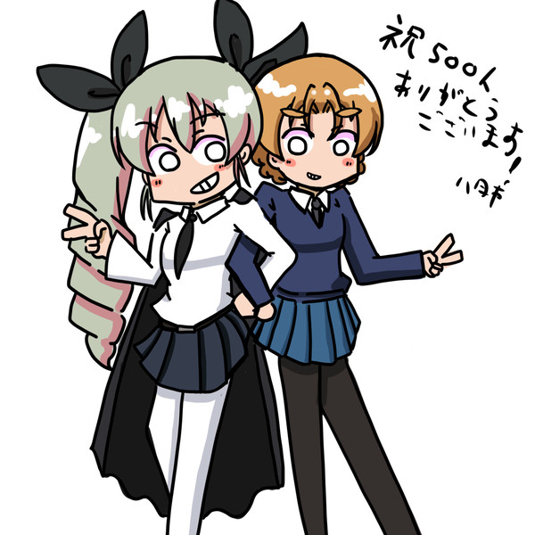 フォロワー様500人突破イラスト。