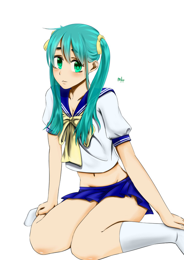 穿着水手服的miku~~