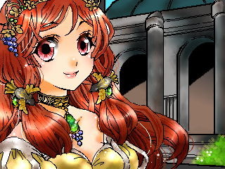 アンティークジュエリーをつけた少女
