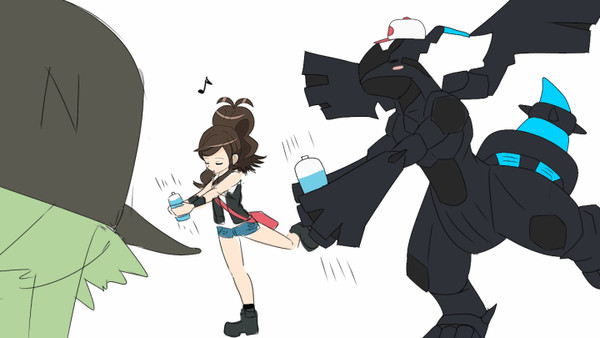 トウコ(キャラ崩壊注意)とゼクロムがコーラを振るだけ