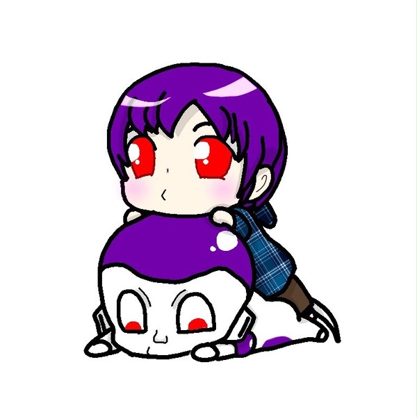 フリーザ人形の上に乗る男の子