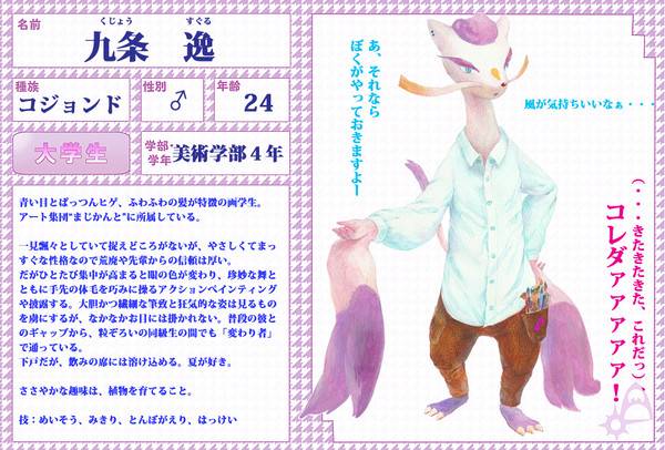 【ぽけCLT】　九条　逸　【画学生】