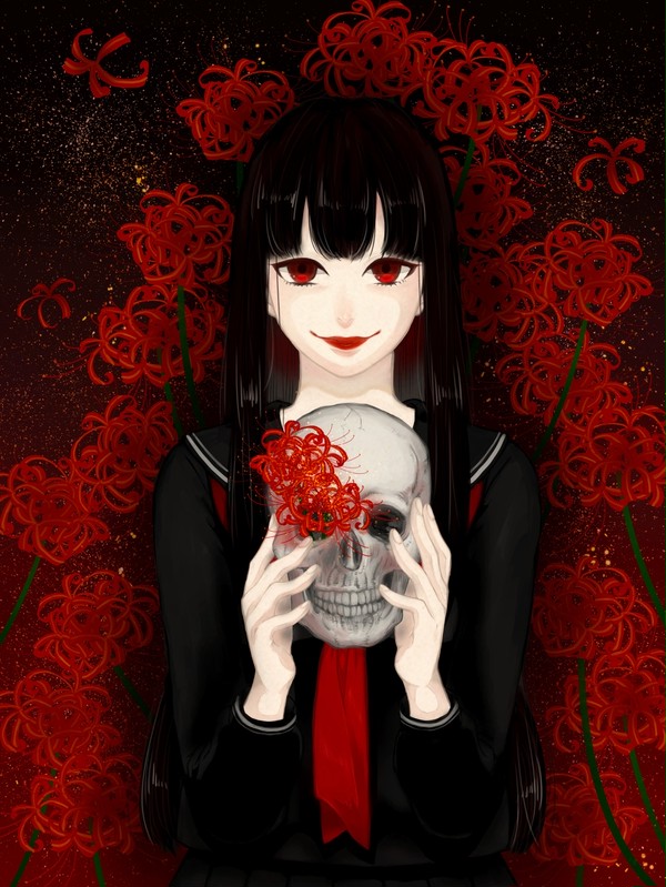 少女と曼殊沙華