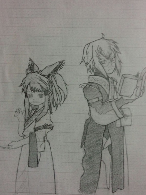 【模写】霊夢と霖之助