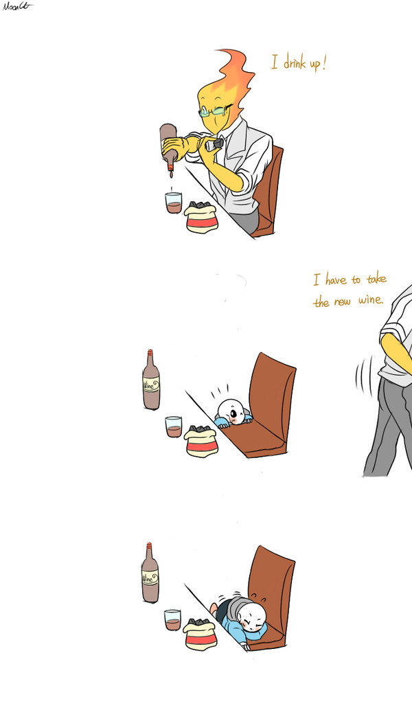 Grillby & little Sans