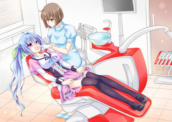 女子高生の虫歯治療