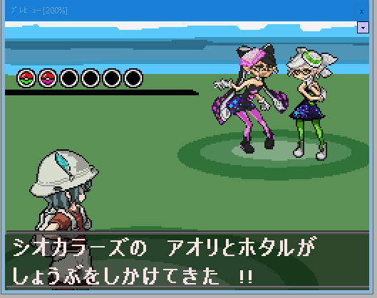 ポケモン風シオカラーズのドット絵