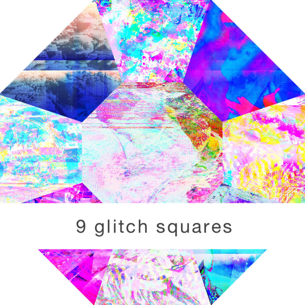 【フリー素材】9 glitch squares