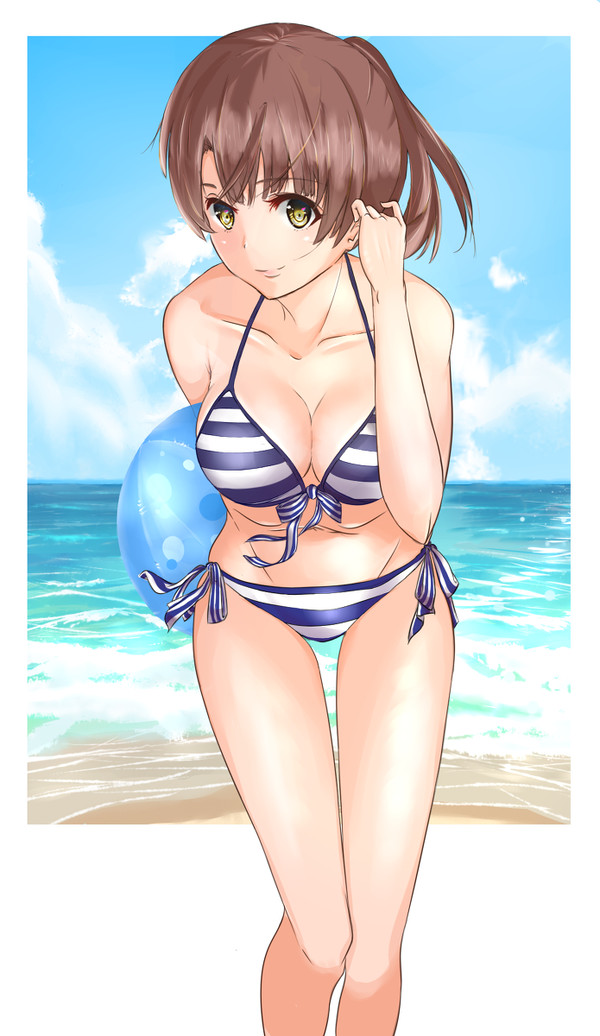 加藤恵と海水浴