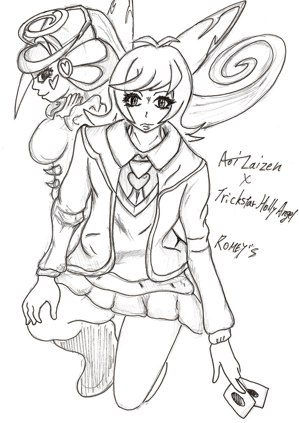 【ラフ書き】財前葵とトリックスターの天使