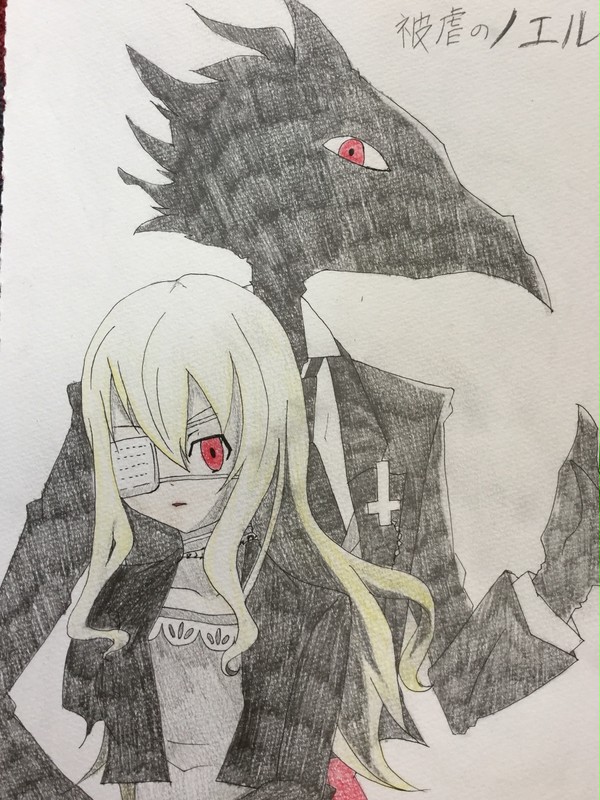 カロンとノエルを描いてみたお（＾ω＾）