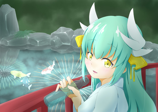清姫と花火デート