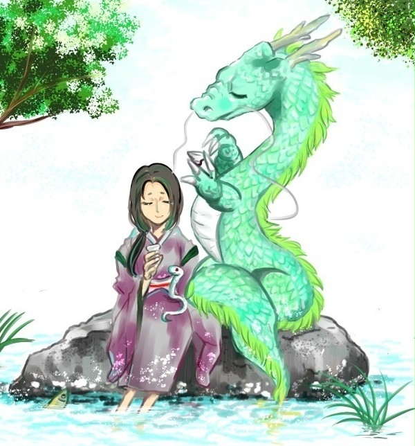 水龍様とお酒を