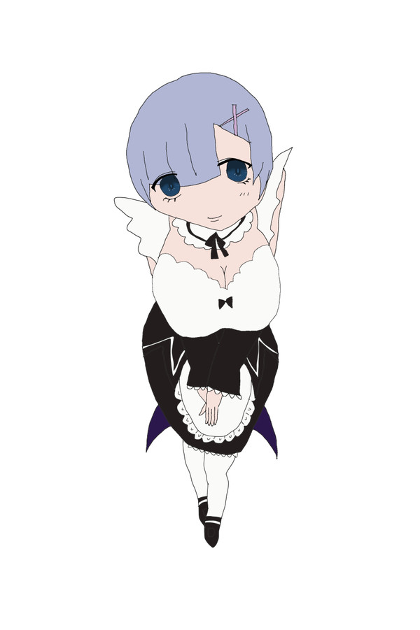 胸を寄せ上げるレムりん