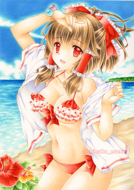水着霊夢!